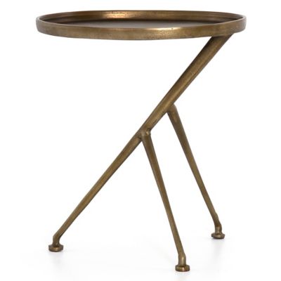 Brass Heart Shaped Accent Table