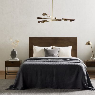 Shown in Antique Brass with Dark Brown Leather finish, in use