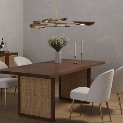 Shown in Antique Brass with Dark Brown Leather finish, in use