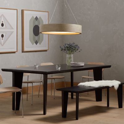 Shown in Brushed Oak finish, 33 in size, lit, in use