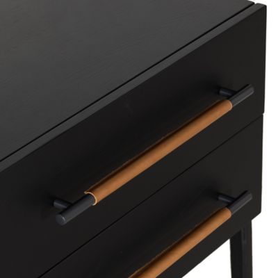 Shown in Ebony Oak Veneer finish, Detail view