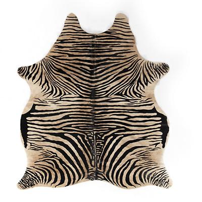 Zebra Printed Hide Rug