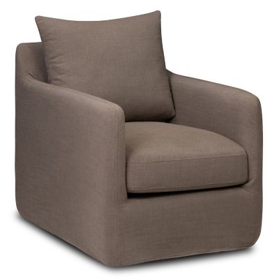 Banks Slipcover Swivel Lounge Chair