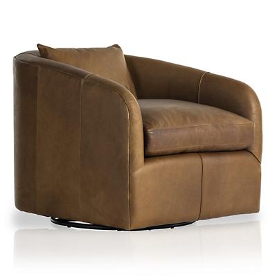 Topanga Leather Swivel Chair