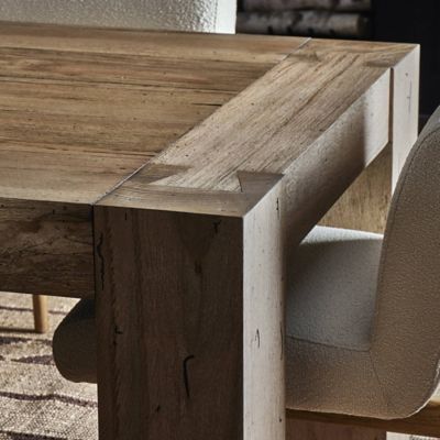 Shown in Rustic Wormwood Oak color, 86 inch size, Detail view