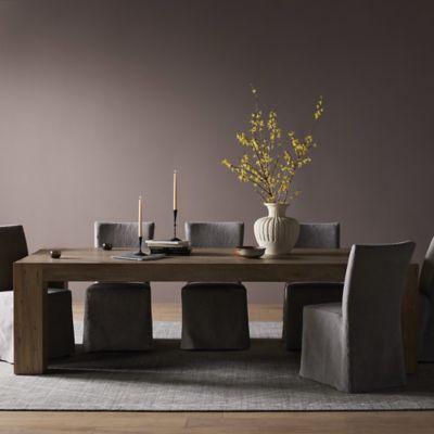 Shown in Rustic Wormwood Oak color, 108 inch size, in use