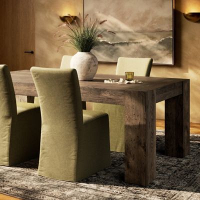Shown in Ebony Rustic Wormwood Oak color, 86 inch size, in use