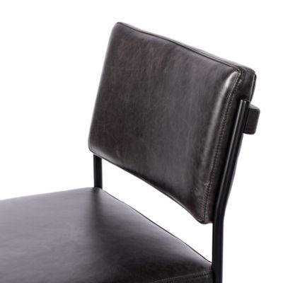 Shown in Sonoma Black Leather color, Bar Height, Detail view