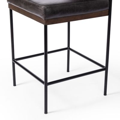 Shown in Sonoma Black Leather color, Bar Height, Detail view
