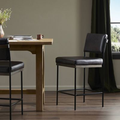 Shown in Sonoma Black Leather color, Bar Height, in use