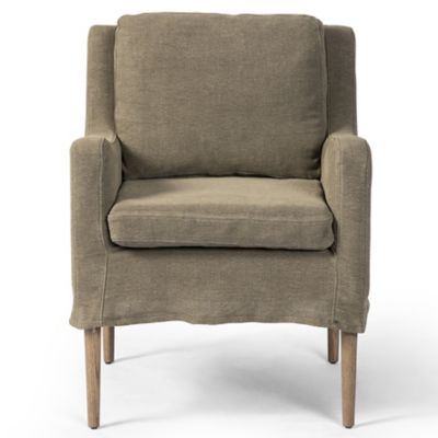 Shown in Broadway Olive Fabric color, Front view