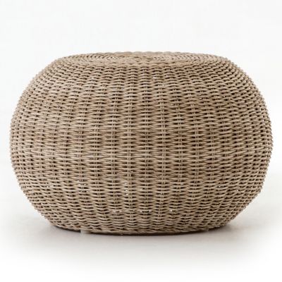 Phoenix Outdoor Accent Stool (Vintage White) - OPEN BOX