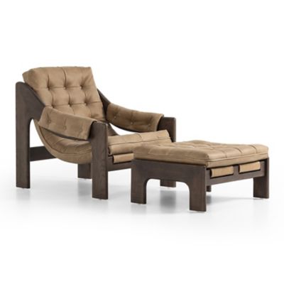 Halston Chair With Ottoman
