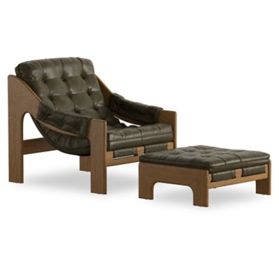Halston Chair With Ottoman