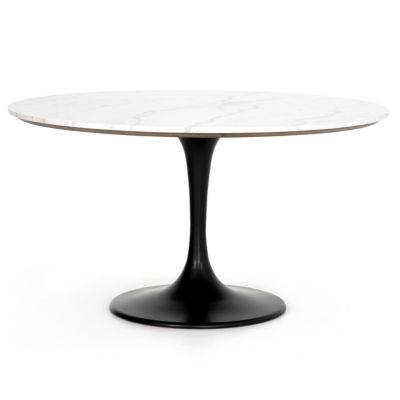 Powell Dining Table (White Marble|55 Inch) - OPEN BOX