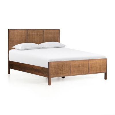 Sydney Bed (Brown Wash with Brown Cane|King) - OPEN BOX