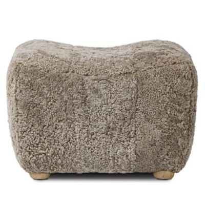 Amber Four Hands Oslo Ottoman (Taupe Shearling) - OPEN BOX