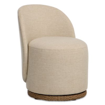 Quaid Outdoor Upholstered Swivel Dining Chair