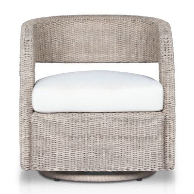 Hawkins Outdoor Swivel Chair (Vintage White) - OPEN BOX