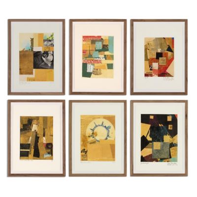 Continental Ephemera Wall Art, Set of 6