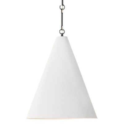 Grazia Pendant (Matte White Plaster|Large) - OPEN BOX