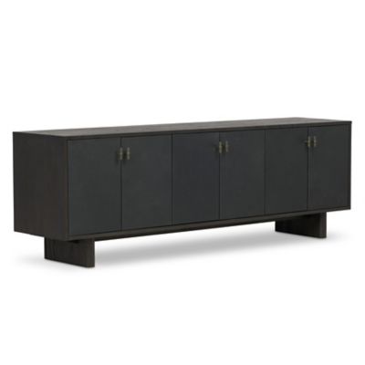 Posada Media Console (Worn Black Oak Veneer) - OPEN BOX