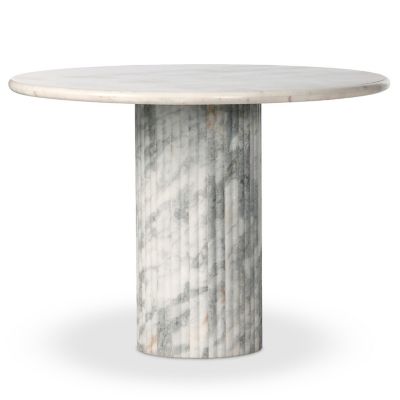Oranda Dining Table (White Marble with Sealant) - OPEN BOX