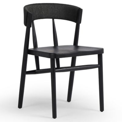 Buxton Dining Chair (Black Brushed Ash&Black Rush)-OPEN BOX
