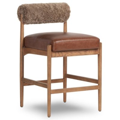 Jazelle Bar/Counter Stool(Brown with Taupe|Counter)-OPEN BOX