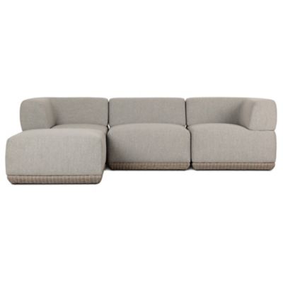 Evander Outdoor Sectional Sofa with Ottoman