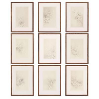 Breath Drawing Wall Art Set of 9 by Adrian White