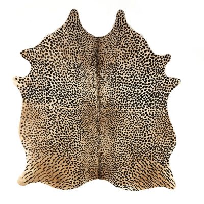 Leopard Printed Hide Rug (Brown and Black) - OPEN BOX