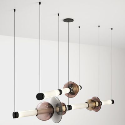 På daglig basis myndighed bestøver Luna 2-Tier LED Chandelier by Gabriel Scott at Lumens.com