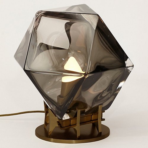 Welles Double-Blown Glass Desk Lamp