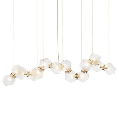 Welles 14/16 Glass Long Chandelier