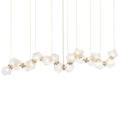 Welles 18/20/22 Glass Long Chandelier