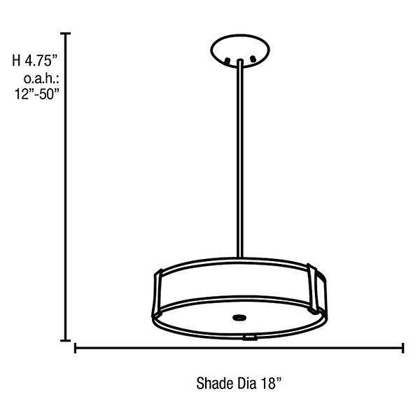 Tara LED Convertible Semi-Flushmount/Pendant