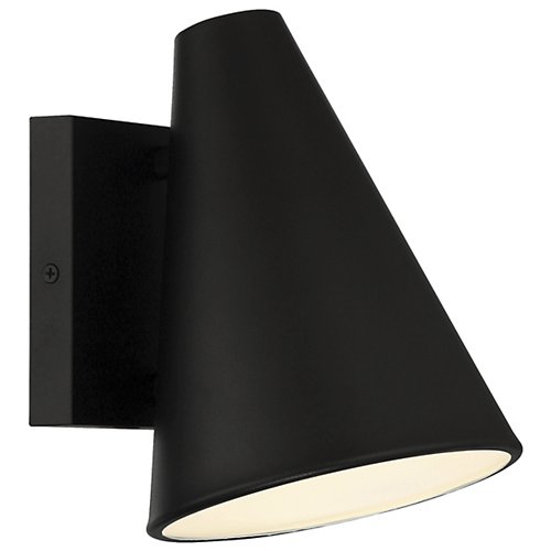 Solano LED Outdoor Square Backplate Wall Sconce - Cone Shade