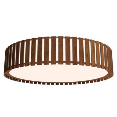 Slatted Flushmount (Imbuia|23 In|Integrated LED) - OPEN BOX