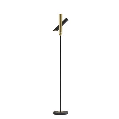 vintage torch flame solid brass torchiere floor lamp, original