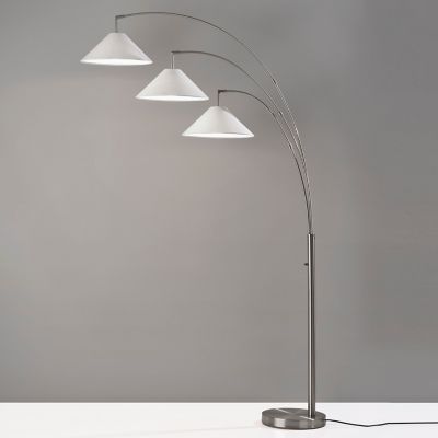 Braxton 3-Arm Arc Floor Lamp by Adesso at Lumens.com