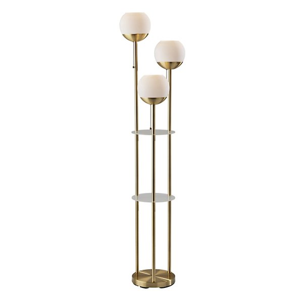 Bianca Shelf Floor Lamp By Adesso At, Threshold Floor Lamp With Shelves Shade Replacement