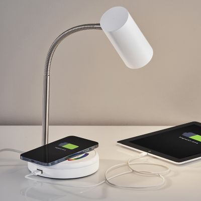 Mainstays led desk lamp with qi wireless charging and store usb port