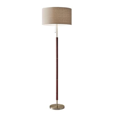 Hamilton Floor Lamp(Walnut Wood with Antique Brass)-OPEN BOX