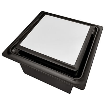 Slim Fit Square Profile Quiet Bathroom Exhaust Fan with LED Light by Aero Pure at Lumens.com