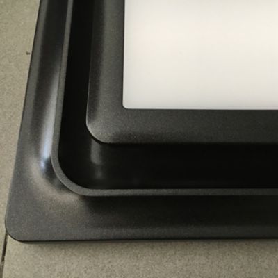 Slim Fit Square Profile Quiet Bathroom Exhaust Fan with LED Light by Aero Pure at Lumens.com