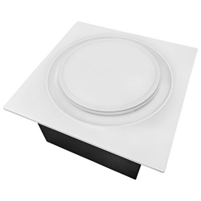 Slim Fit Round Profile Quiet Bathroom Exhaust Fan with LED Light