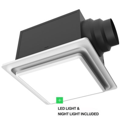 Square Bathroom Exhaust Fan with Adjustable Speed and Humidity Sensor ...
