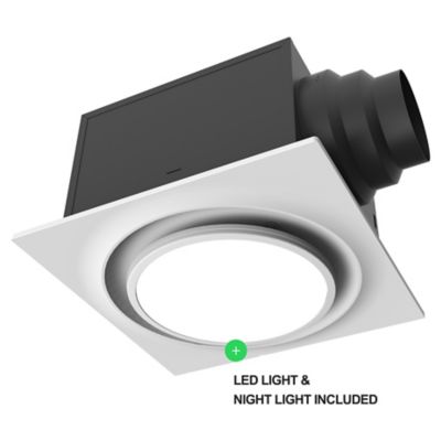 Round Adjustable Speed Bathroom Exhaust Fan with Humidity Sensor by