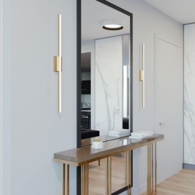 Shown in Satin Brass finish, in use